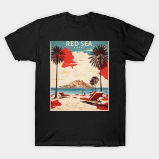 Red Sea Beaches Egypt Vintage Poster Tourism T-Shirt